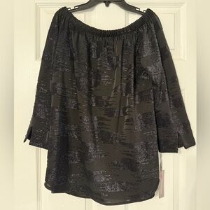 Last Tango Black Shimmer Blouse